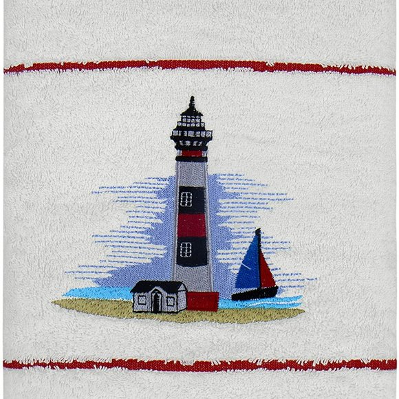 Luxury Nautical Bath Towels, 100% Turkish Cotton - Set of 3 - Towel Set - Picture 4 of 8